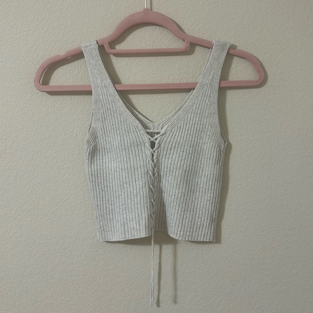 Ribbed Sweater Style Crop Top